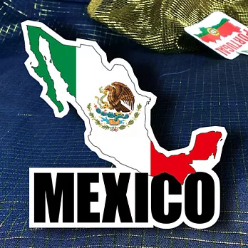 【國旗商品創意館】墨西哥國旗地圖抗UV、防水貼紙/Mexico/世界多國款可選