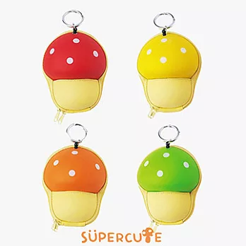 Supercute 磨菇卡包紅色