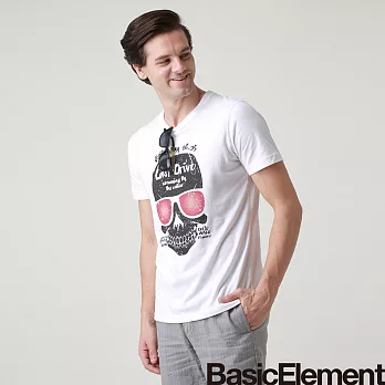 【BasicElement】男款進擊骷髏T恤M白色