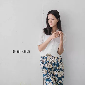 【StarMIMI】微皺摺感開V領單口袋上衣*FREE白