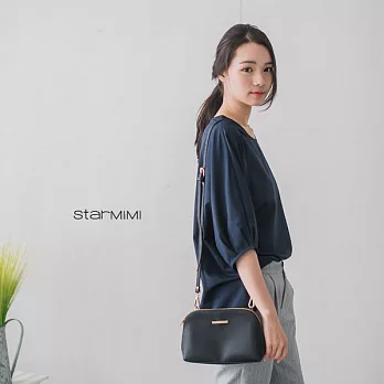 【StarMIMI】袖打摺前短後長寬版上衣*FREE深藍
