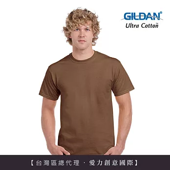 GILDAN 總代理-100%美國棉~圓筒短袖素面T-Shirt~M咖啡