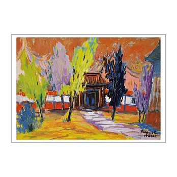 台南孔廟 陳榮和 名畫 典藏明信片 Temple of Confucius, Tainan