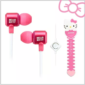 Hello Kitty經典造型線控耳機 (KT-EM12)俏皮粉
