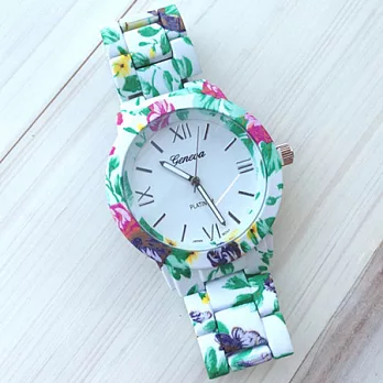Moment 日內瓦之約-田園清新小碎花印花腕錶 (6色任選)#01
