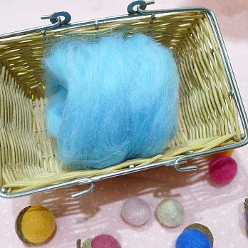 美麗諾羊毛-MK2淺藍色色100g【超柔細】