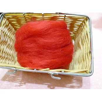 美麗諾羊毛-M6紅色100g【超柔細】