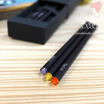 【Miss Beads】施華洛世奇-水晶水鑽鉛筆《太陽橘+藕荷紫+淺黃水晶》太陽橘+藕荷紫+淺黃