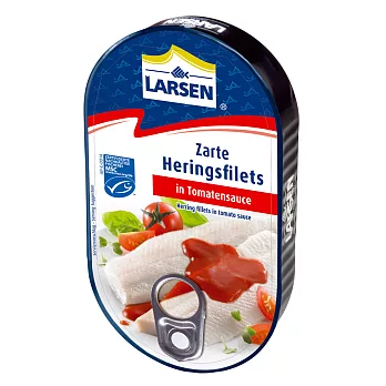 《德國Larsen》辣味番茄醬醃漬頂級鯡魚魚片 100g