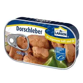 《德國Larsen》罐裝芥菜籽油鱈魚肝 115g