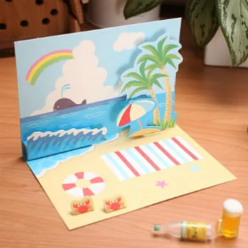 【DECOLE】夏季海灘背景立卡