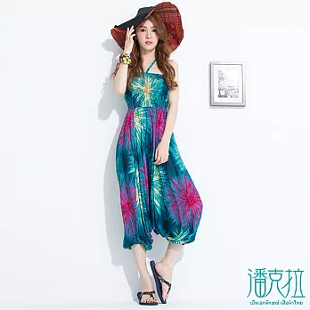 【潘克拉】兩穿炫彩飛鼠褲(2色)-FREEFREE藍