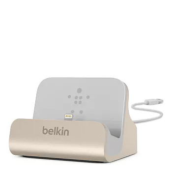 Belkin iPhone5 /5S /5C /6 / 6Plus 同步/充電座 (金色版)金色
