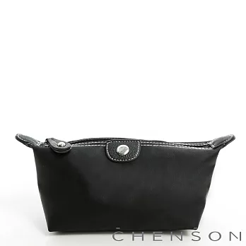 CHENSON 時尚旅行[牛角機場系列]化妝收納包／黑(CG20753-3)黑