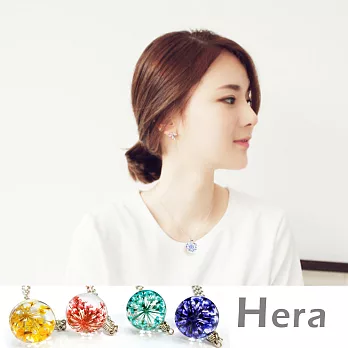 【Hera】赫拉 立體圓球乾燥花項鍊/鎖骨鍊(四色任選)紫色