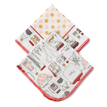 【Afternoon Tea】草繪食器抹布2入組(粉紅色)