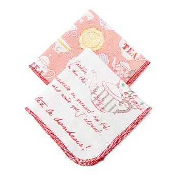 【Afternoon Tea】午茶紀念廚房抹布2入組(粉紅色)