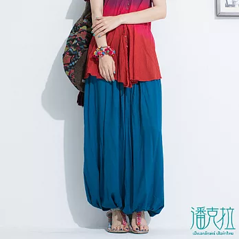 【潘克拉】基本款輕飄功夫褲(3色)-FREEFREE藍