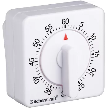 《KitchenCraft》方型發條計時器(白)