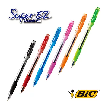 BIC SUPER EASY 超滑順0.7新型混合圓珠筆 6入組