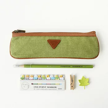 是麻!自然素材小袋袋‧綠色