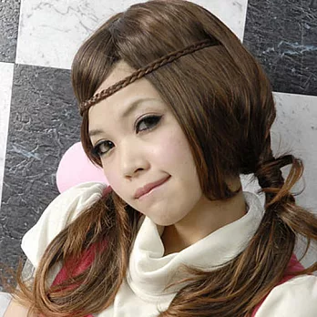 【Lady c.c.】青春活力辮子造型假髮髮帶(3色)亞麻