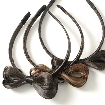 【Lady c.c.】亮眼女孩蝴蝶結假髮髮圈(3色)黑