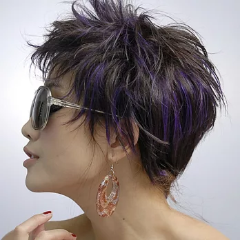 【Lady c.c.】日本視覺系紫色挑染中性短假髮