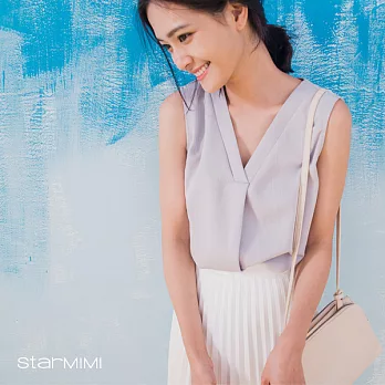 【StarMIMI】V領雙直線條背心*FREE淺灰