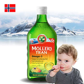 Möller’s沐樂思北極深海鱈魚肝油-水果風味(250ml/瓶)