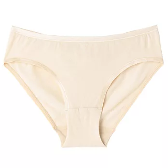 [MUJI 無印良品]女有機棉混彈性無側縫中腰內褲XL淺米