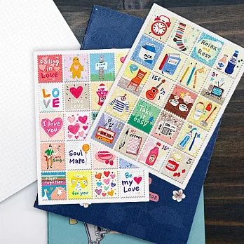 7321 Design郵票貼紙組V4-Aoz A01