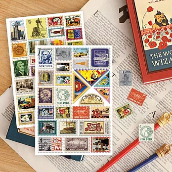 7321 Design郵票貼紙組V4-紐約B01