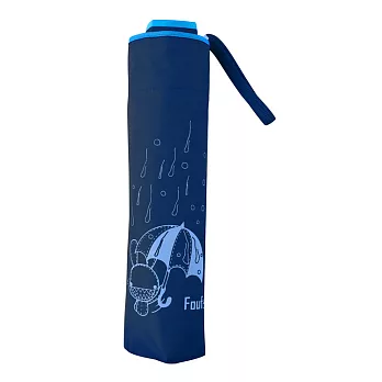 《Foufou Licensed》手開晴雨折疊傘V.2- 下雨天深藍