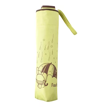 《Foufou Licensed》手開晴雨折疊傘V.2- 下雨天芥黃