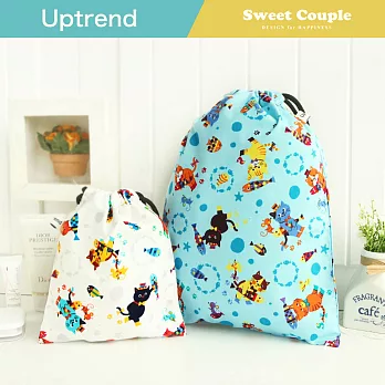 Uptrend Sweet Couple 束口收納袋 (大*1 小*1)來抓魚