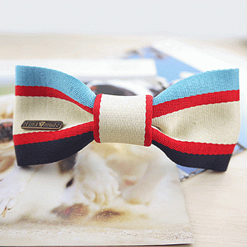 【PinkyPinky Boutique】典雅風格 蝴蝶結髮夾(藍色)