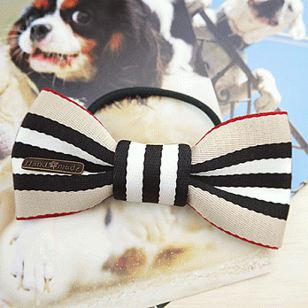 【PinkyPinky Boutique】典雅風格 蝴蝶結髮束(深米色)