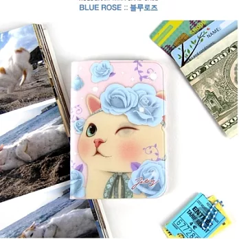JETOY, 甜蜜貓 信用卡 卡套_Blue rose