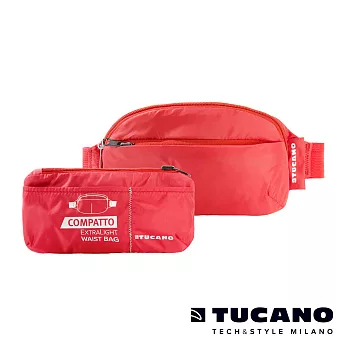 TUCANO COMPATTO 超輕量防水尼龍折疊收納腰包紅