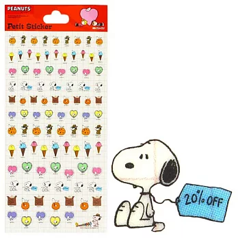 《sun-star》SNOOPY幽默插畫系列透明裝飾貼紙(繽紛甜點)