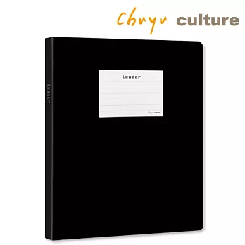 珠友 A4/13K A4雙面側入資料本/加厚10張 (可放20入)黑色