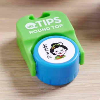 【日本ROUND TOP】TIPS STAMP 圓蓋印章_謝謝