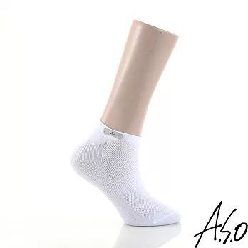 A.S.O 阿瘦 【休閒系列-耐磨船型襪】白