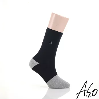 A.S.O 阿瘦 【休閒系列-竹炭寬口舒適襪】深藍