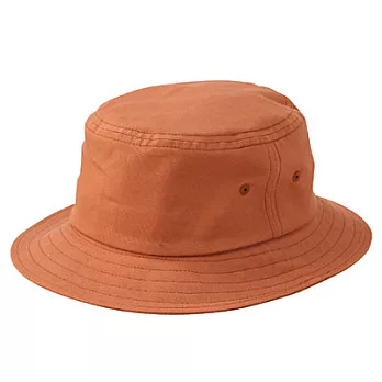 [MUJI 無印良品]兒童棉質有簷帽橘色52cm