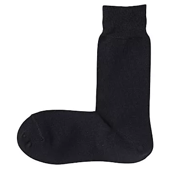 [MUJI 無印良品]男棉混直角襪暗藍26~28cm