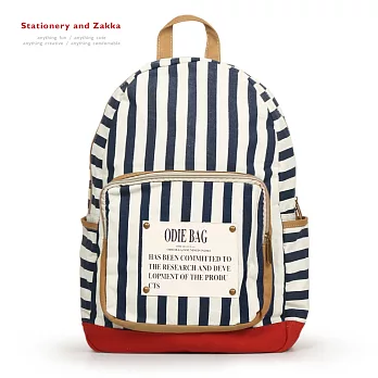 Q-ME 學院經典│白鯨記‧直條紋後背包