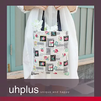 uhplus 隨行讀書袋- 玫瑰郵票
