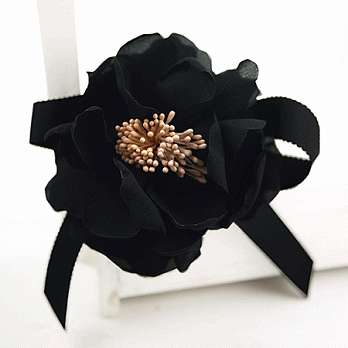 【PinkyPinky Boutique】甜美芍藥花朵髮夾(氣質黑)